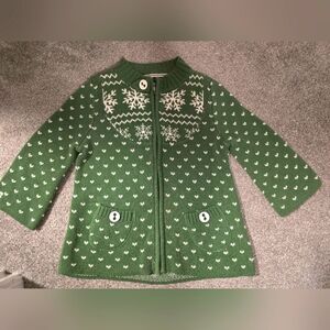 DC Shoes Kelly Green 3/4 Sleeves Women's Small Zip Up Knit Sweater